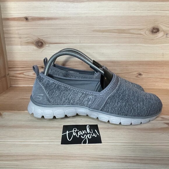 Skechers Air Cooled Memory Foam SN 23436 Slip On Grey Shoes - Picture 2 of 9